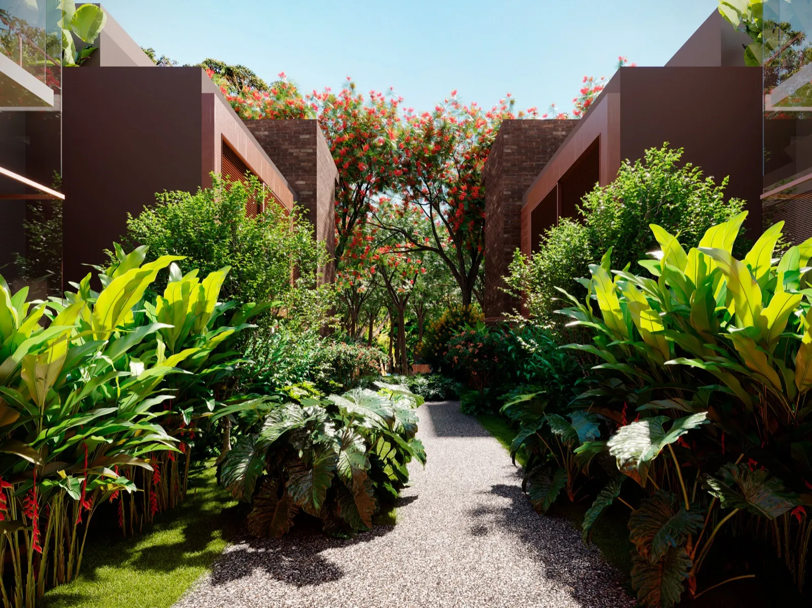 Paisagismo autoral de Caterina Poli no Casa Flora Badra — jardins integrados à arquitetura